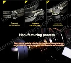 201 all steel straight hose clamp 10-16