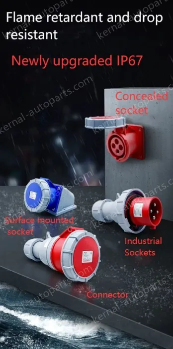 4 pole 63A Surface mounted socket