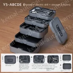 Y5-ABCDE manual + electric drill + storage 2 layers