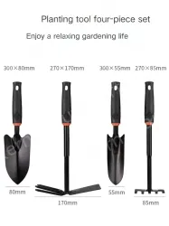 Five-tooth harrow with wooden handle