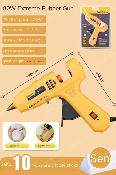 80W Extreme Glue Gun + 10 Glue Sticks