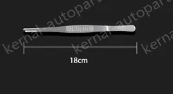 Stainless steel tweezers Straight round toe (thick) 18cm