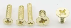 Golden Flat Head Screws M3*7
