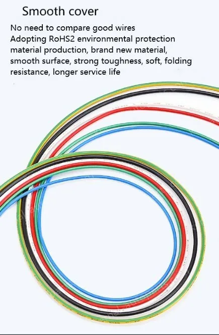 Teflon Wire Cable 20AWG Black 19 cores