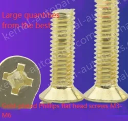 Golden Flat Head Screws M6*155