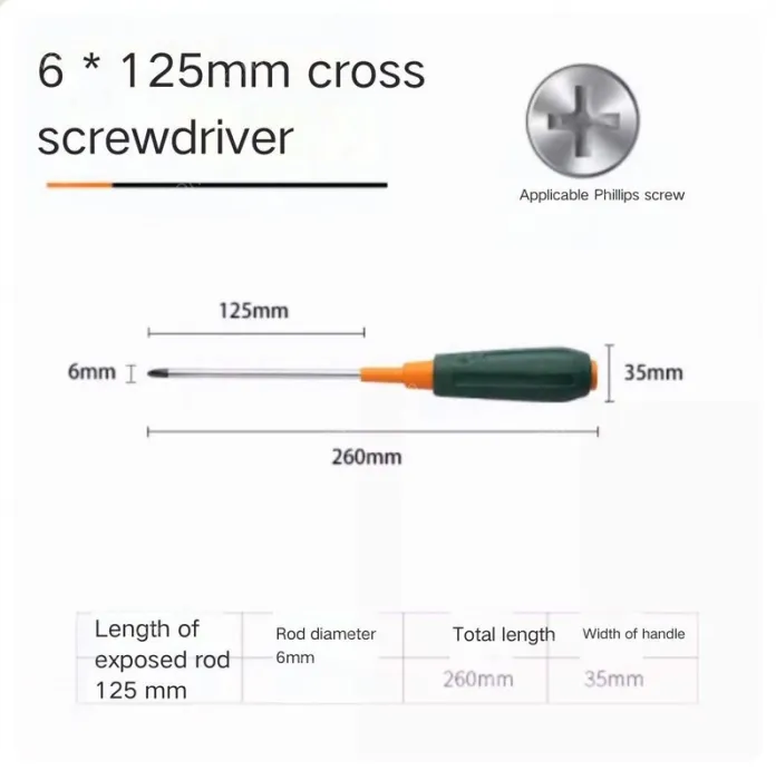 Phillips screwdriver 6*125