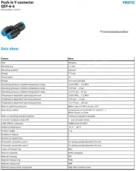 Push-in fitting QSY-6-4(FESTO)