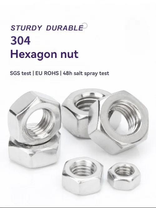 External hexagon nut 201 stainless steel-M20