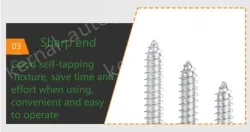 Flat head tapping screws Phillips countersunk head