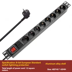 8-bit European standard + switch lightning protection * 2 meters cable