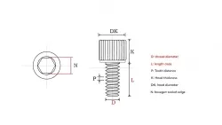 Cylindrical head hexagon socket screws M3*6