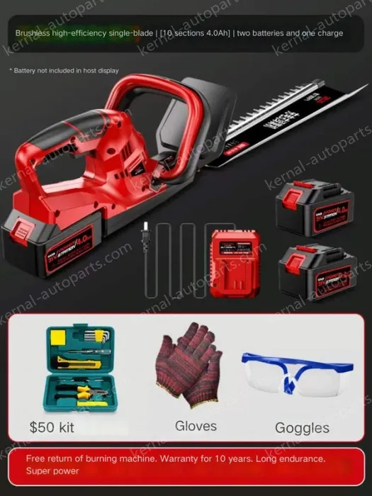 Brushless high-efficiency single-edged 10-cell 4.0Ah two batteries and one charge