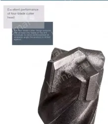 Four-pit 5 series rotary hammer drill bit 12x150x210