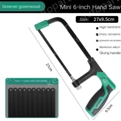 DIY recommended 6 inch flat steel durable hacksaw stand contains 11 carbon hacksaw blades