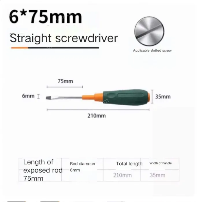 Slotted screwdriver 6*75