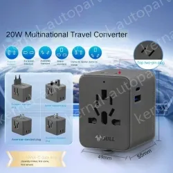 20W fast charging L10U20 Multi-Country Travel Transfer-Gray Free 60W data cable when you place an order