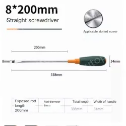 Slotted screwdriver 8*200