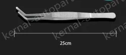 Stainless steel tweezers Curved round head (thick) 25cm