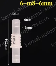 6-M8-6-Feed-through plastic connectors