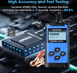 AUTOPHIX BAS100 Automotive 12-24 Lead Acid Battery Tester Analyzer