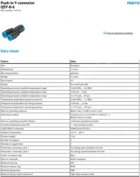 Push-in fitting QSY-8-6(FESTO)