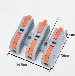Quick terminal blocks-The SCH-3 can be fixed with three inlets and three outs