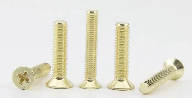 Golden Flat Head Screws M3*125