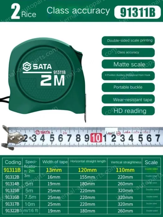 Class 1 accuracy - 2 m - ruler width 13mm-91311B