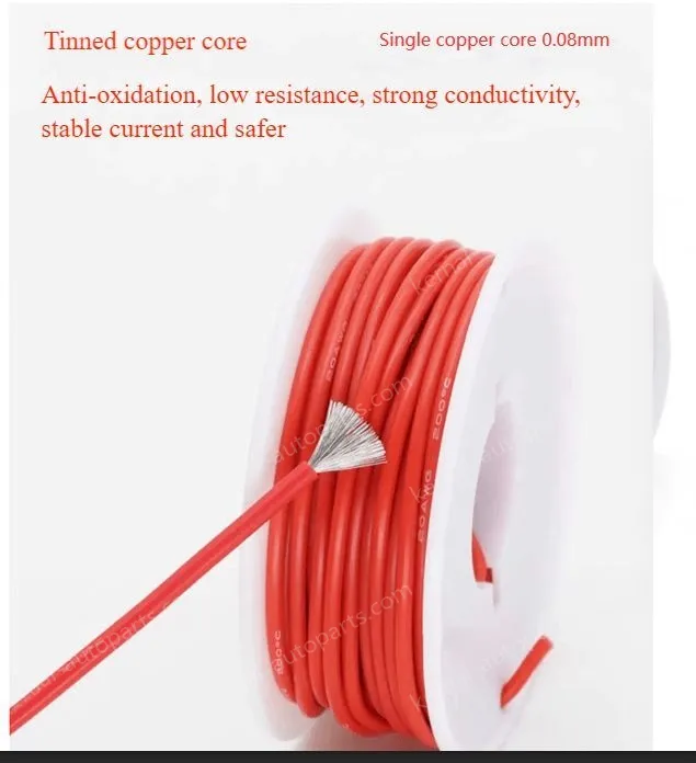 Silicone high temperature cable 28AWG Orange