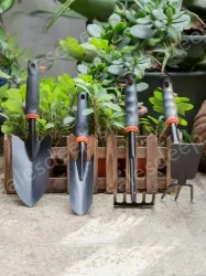 Hole shovel + five-tooth rake + dual-purpose nail rake hoe