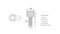 Cylindrical head hexagon socket screws M2.5*10