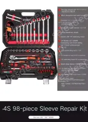 4S anti-drop 72-tooth bending handle 98-piece set